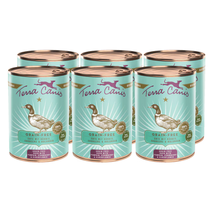 Terra Canis Menü  -Getreidefrei- Ente mit Kürbis, Erdbeeren und Holunder