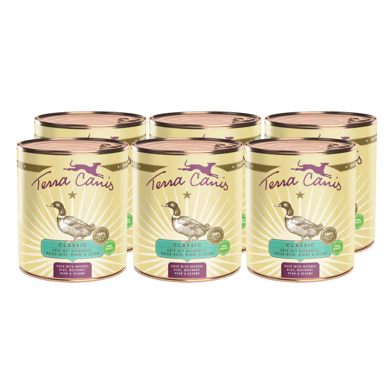 Terra Canis Menü Classic Ente mit Naturreis, Rote Bete, Birne & Sesam