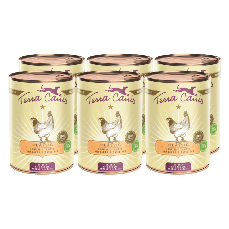 Terra Canis Menü Classic Huhn mit Tomate, Amaranth & Basilikum
