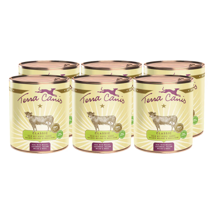 Terra Canis Menü Classic Kalb mit Hirse, Gurke, gelber Melone & Basilikum
