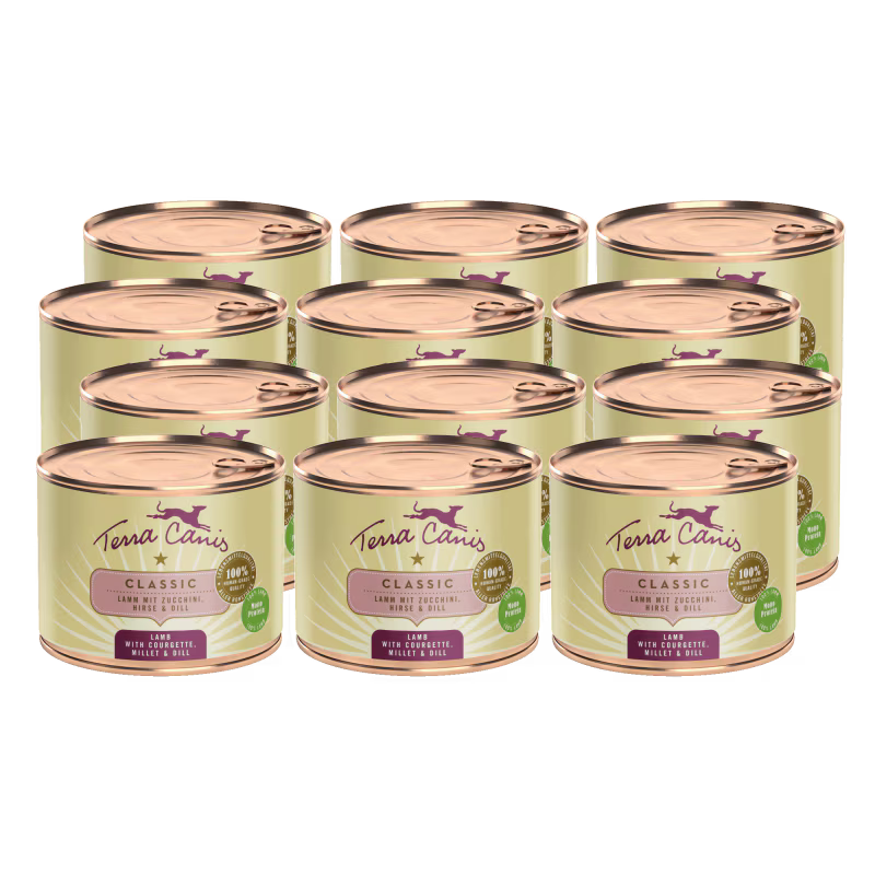 Terra Canis Menü Classic Lamm mit Zucchini, Hirse & Dill