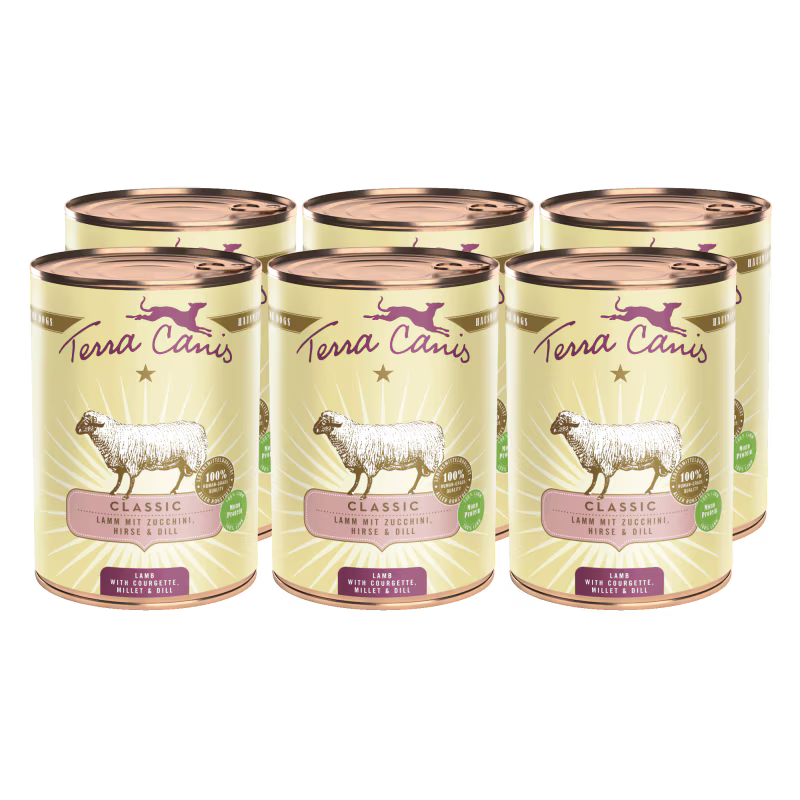 Terra Canis Menü Classic Lamm mit Zucchini, Hirse & Dill