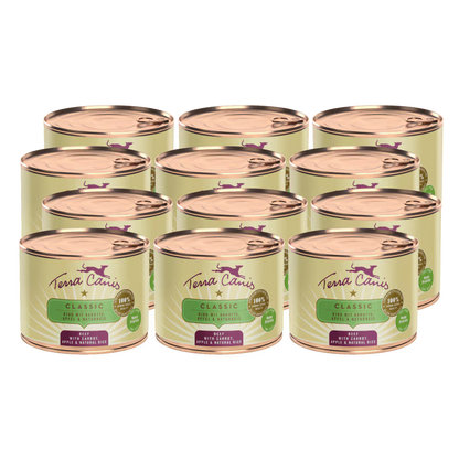 Terra Canis Menü Classic Rind mit Karotte, Apfel & Naturreis