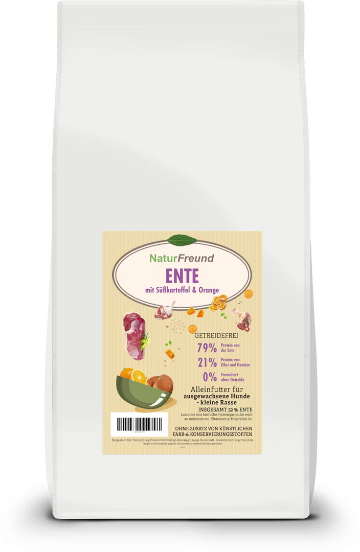 NaturFreund Mini Ente mit Süßkartoffel & Orange