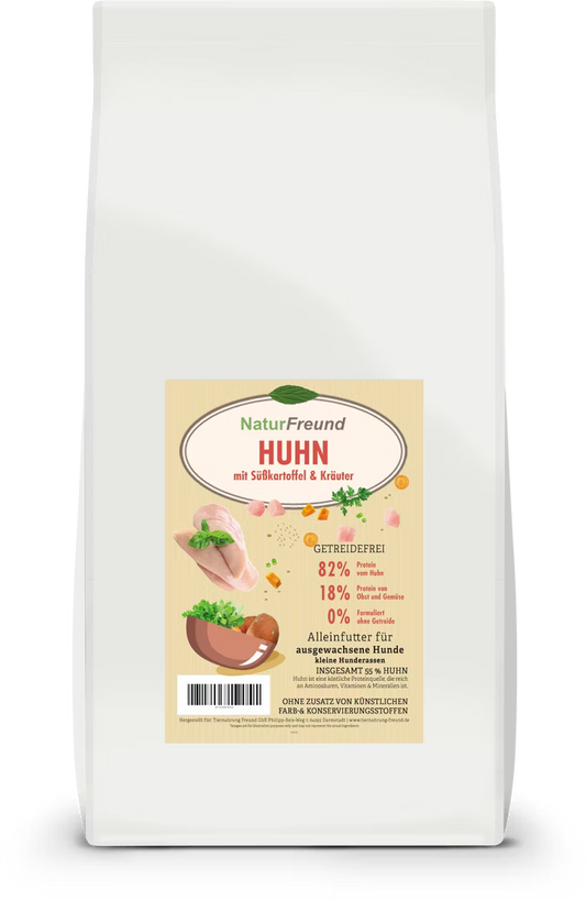 NaturFreund Mini Huhn mit Süßkartoffel & Kräuter
