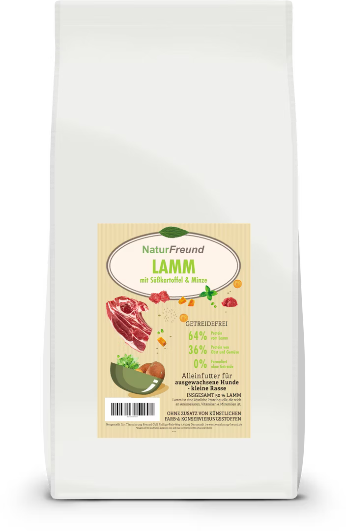 NaturFreund Mini Lamm mit Süßkartoffel & Minze