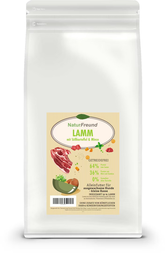 NaturFreund Lamm mit Süßkartoffel & Minze
