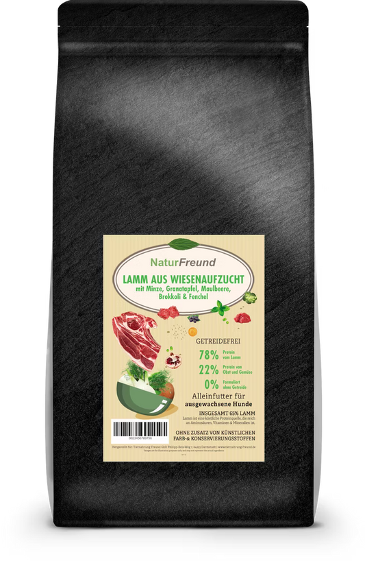 NaturFreund SUPERFOOD Lamm aus Wiesenaufzucht mit Minze
