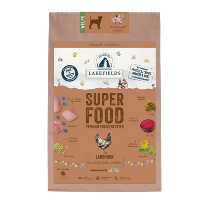 SUPERFOOD Premium LANDHUHN Komplettmenü für Welpen