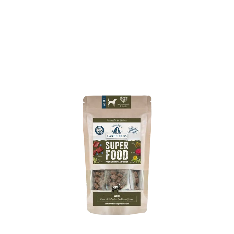 Lakefields SUPERFOOD Premium Hirsch Komplettmenü – Getreidefrei Trockenfutter für Hunde