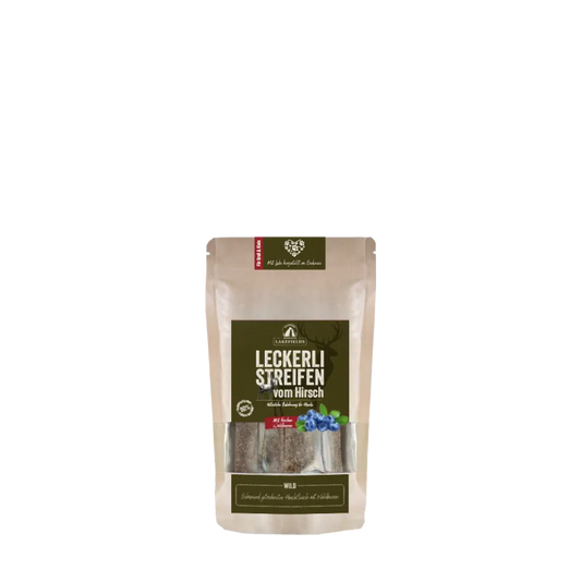 Lakefields Trockenfleischstreifen Wild für Hunde – Natürlicher Premium Hundesnack