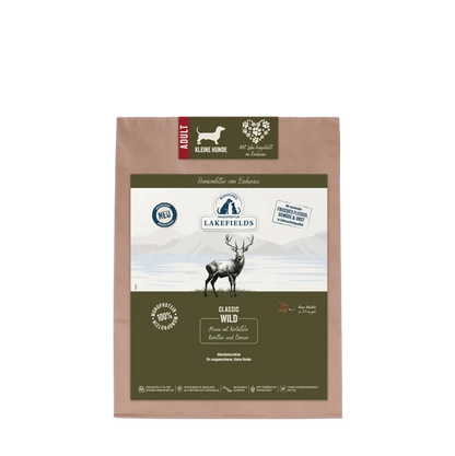 Lakefields WILD mit Pastinaken, Karotten & Heidelbeeren für Kleine Hunde – Getreidefrei